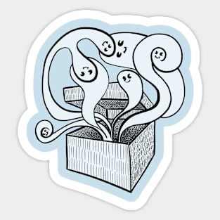 Box O' Ghosts Sticker